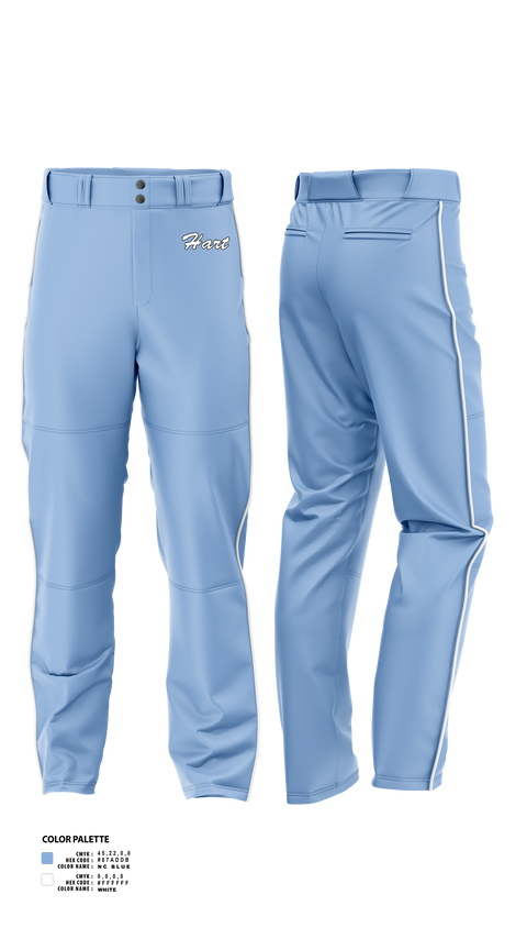 Baseball Pants, William S Hart Baseball and Softball, Baseball, Teamtime, Team time, sublimation, custom sports apparel, team uniforms, spirit wear, spiritwear, sports uniforms, custom shirts, team store, custom team store, fundraiser sports, apparel fundraiser
