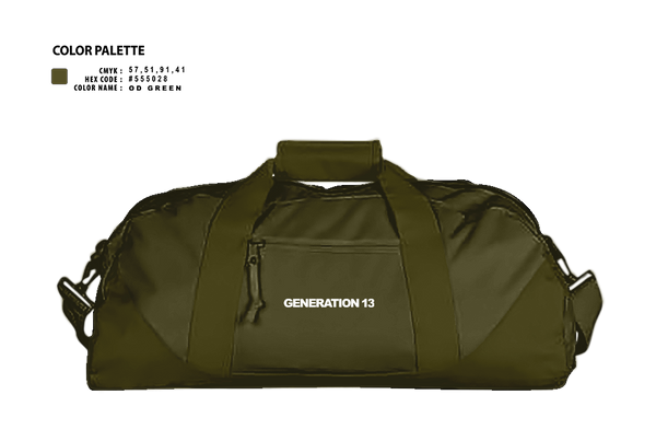Duffle Bag, Generation 13, , Teamtime, Team time, sublimation, custom sports apparel, team uniforms, spirit wear, spiritwear, sports uniforms, custom shirts, team store, custom team store, fundraiser sports, apparel fundraiser