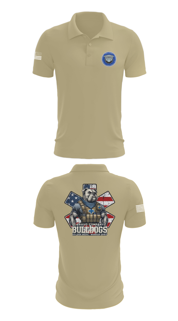 Short Sleeve Performance Polo, Bravo Company Bulldogs, , Teamtime, Team time, sublimation, custom sports apparel, team uniforms, spirit wear, spiritwear, sports uniforms, custom shirts, team store, custom team store, fundraiser sports, apparel fundraiser