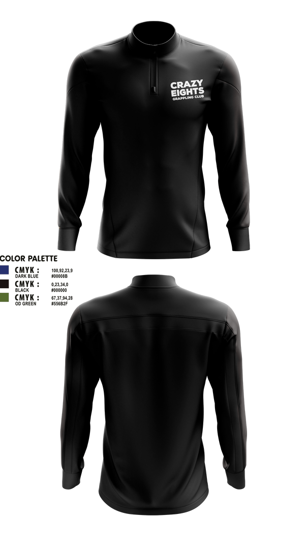 Quarter Zip Jacket, Crazy Eights Grappling Club, Wrestling, Teamtime, Team time, sublimation, custom sports apparel, team uniforms, spirit wear, spiritwear, sports uniforms, custom shirts, team store, custom team store, fundraiser sports, apparel fundraiser