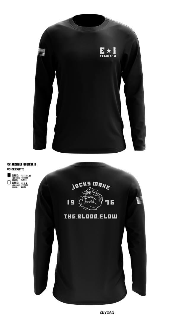Long Sleeve Performance Shirt, E-1 Jocks D1, , Teamtime, Team time, sublimation, custom sports apparel, team uniforms, spirit wear, spiritwear, sports uniforms, custom shirts, team store, custom team store, fundraiser sports, apparel fundraiser