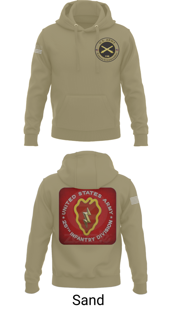 Hoodie, 25th infantry division C-Btry 1/8 FA, , Teamtime, Team time, sublimation, custom sports apparel, team uniforms, spirit wear, spiritwear, sports uniforms, custom shirts, team store, custom team store, fundraiser sports, apparel fundraiser