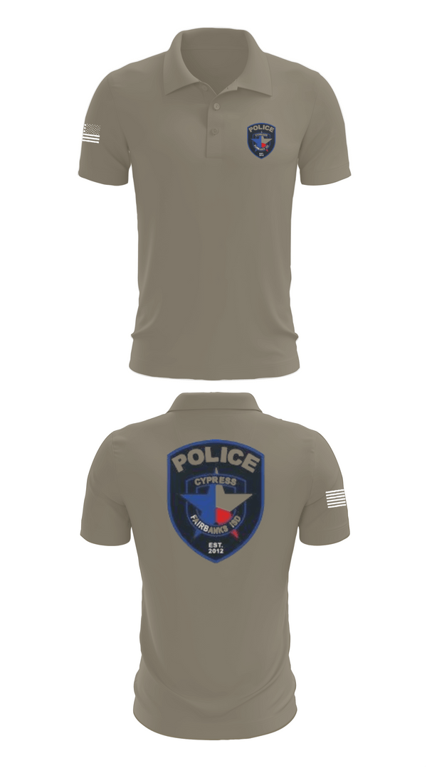 Short Sleeve Performance Polo, Cypress- Fairbanks ISD Police Department, Police, Teamtime, Team time, sublimation, custom sports apparel, team uniforms, spirit wear, spiritwear, sports uniforms, custom shirts, team store, custom team store, fundraiser sports, apparel fundraiser