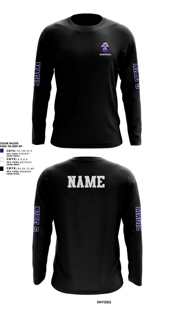 Long Sleeve Performance Shirt, Northwest Magic Basketball, Women's Basketball, Teamtime, Team time, sublimation, custom sports apparel, team uniforms, spirit wear, spiritwear, sports uniforms, custom shirts, team store, custom team store, fundraiser sports, apparel fundraiser