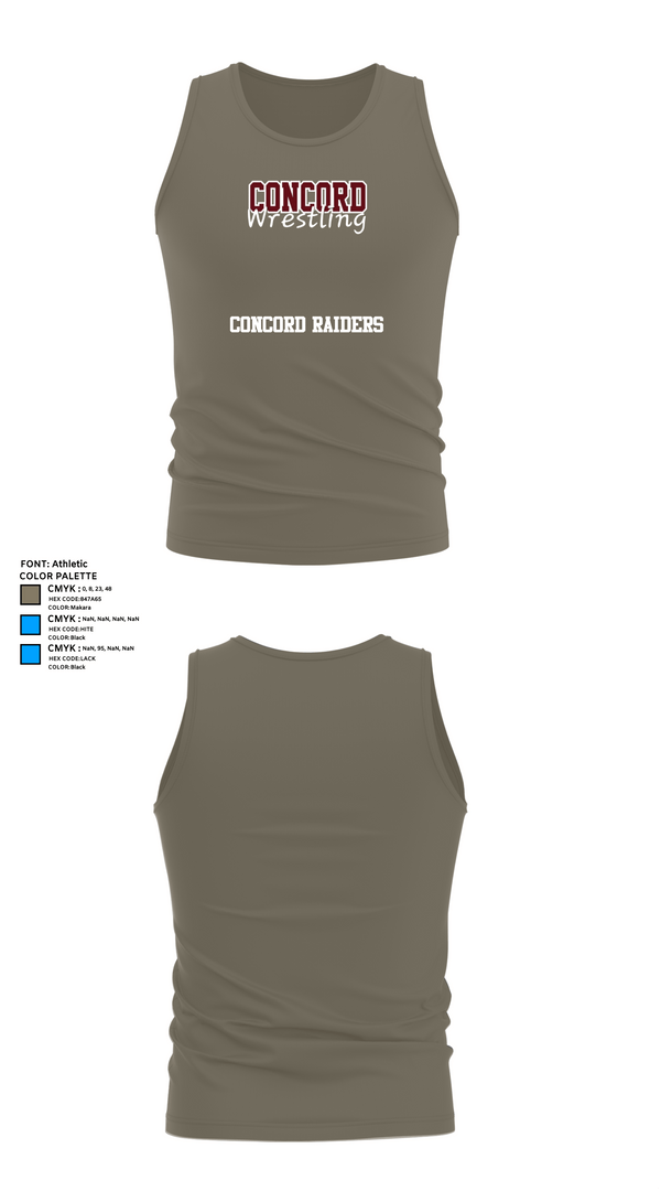Tank Top, Concord Raiders, Wrestling, Teamtime, Team time, sublimation, custom sports apparel, team uniforms, spirit wear, spiritwear, sports uniforms, custom shirts, team store, custom team store, fundraiser sports, apparel fundraiser