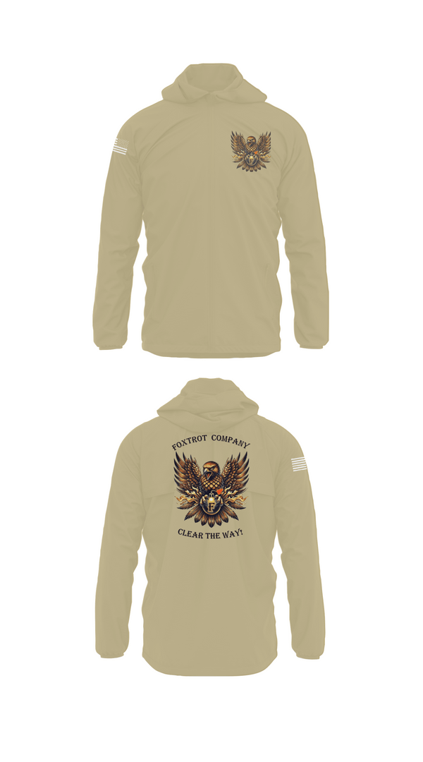 Windbreaker, Foxtrot Company, 832nd OD BN, Army, Teamtime, Team time, sublimation, custom sports apparel, team uniforms, spirit wear, spiritwear, sports uniforms, custom shirts, team store, custom team store, fundraiser sports, apparel fundraiser