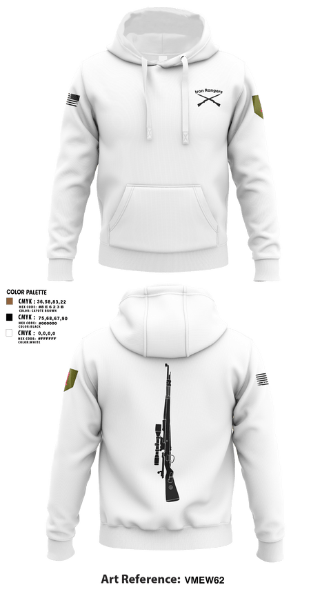 Hoodie, Iron Rangers, Army, Teamtime, Team time, sublimation, custom sports apparel, team uniforms, spirit wear, spiritwear, sports uniforms, custom shirts, team store, custom team store, fundraiser sports, apparel fundraiser