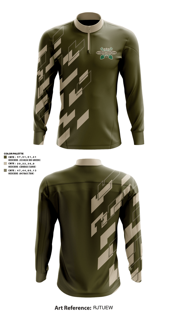 Quarter Zip Jacket, Enchanted Landscaping, , Teamtime, Team time, sublimation, custom sports apparel, team uniforms, spirit wear, spiritwear, sports uniforms, custom shirts, team store, custom team store, fundraiser sports, apparel fundraiser