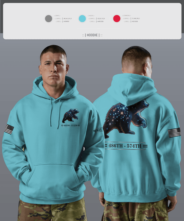 Hoodie, 486th/574th, , Teamtime, Team time, sublimation, custom sports apparel, team uniforms, spirit wear, spiritwear, sports uniforms, custom shirts, team store, custom team store, fundraiser sports, apparel fundraiser