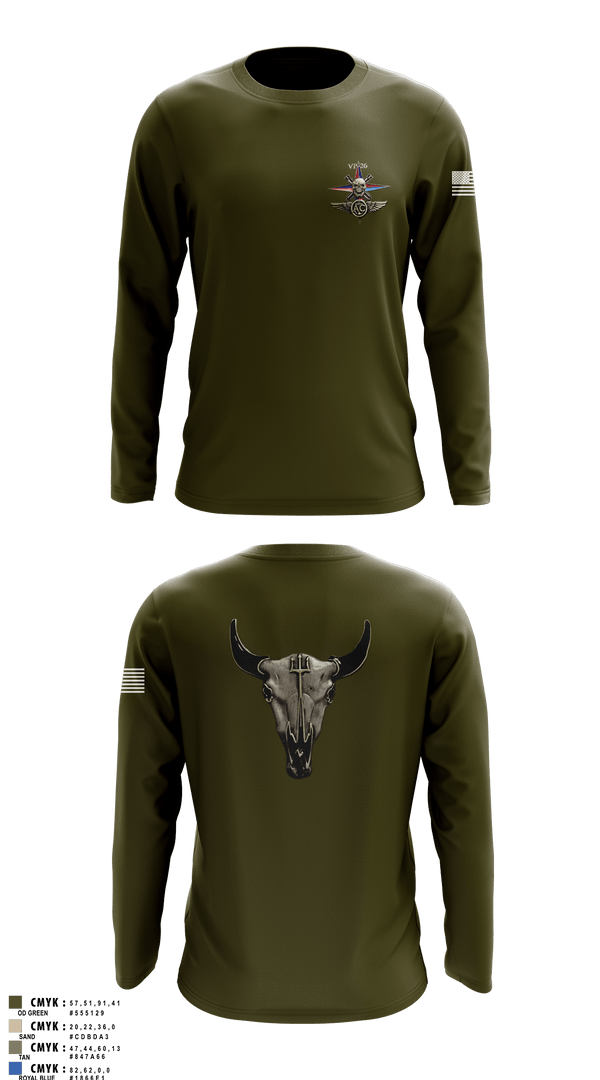 Long Sleeve Performance Shirt, VP-26 Aircrew Association, , Teamtime, Team time, sublimation, custom sports apparel, team uniforms, spirit wear, spiritwear, sports uniforms, custom shirts, team store, custom team store, fundraiser sports, apparel fundraiser