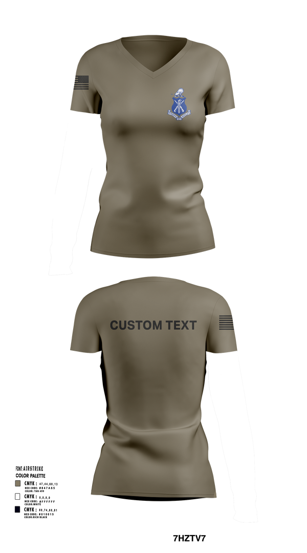 Womens Short Sleeve Vneck Shirt, Pershing Rifles Kilo 8, , Teamtime, Team time, sublimation, custom sports apparel, team uniforms, spirit wear, spiritwear, sports uniforms, custom shirts, team store, custom team store, fundraiser sports, apparel fundraiser