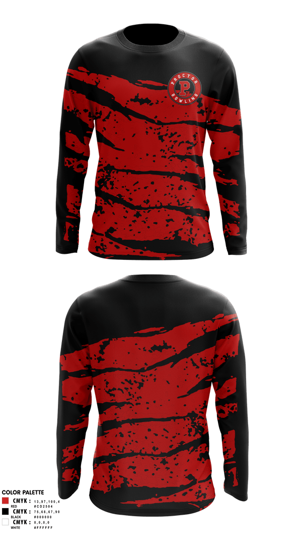 Long Sleeve Performance Shirt, Proctor Raiders, Bowling, Teamtime, Team time, sublimation, custom sports apparel, team uniforms, spirit wear, spiritwear, sports uniforms, custom shirts, team store, custom team store, fundraiser sports, apparel fundraiser