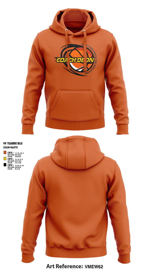 Hoodie, Coach Deon Fundamental Youth Basketball Training, Men's Basketball, Teamtime, Team time, sublimation, custom sports apparel, team uniforms, spirit wear, spiritwear, sports uniforms, custom shirts, team store, custom team store, fundraiser sports, apparel fundraiser