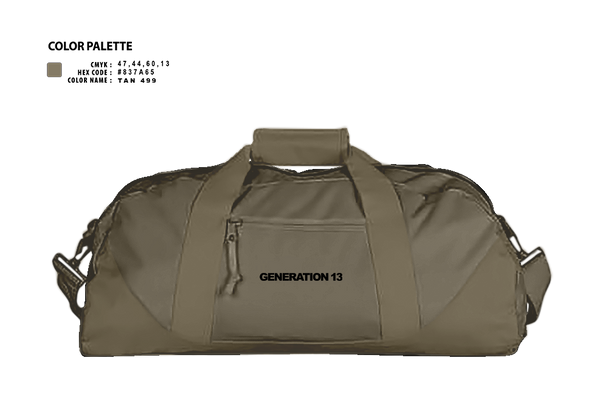 Duffle Bag, Generation 13, , Teamtime, Team time, sublimation, custom sports apparel, team uniforms, spirit wear, spiritwear, sports uniforms, custom shirts, team store, custom team store, fundraiser sports, apparel fundraiser