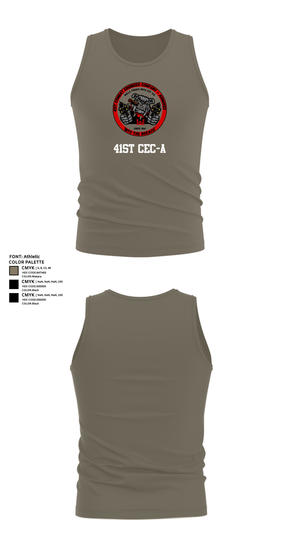 Tank Top, 41st CEC-A, Army, Teamtime, Team time, sublimation, custom sports apparel, team uniforms, spirit wear, spiritwear, sports uniforms, custom shirts, team store, custom team store, fundraiser sports, apparel fundraiser