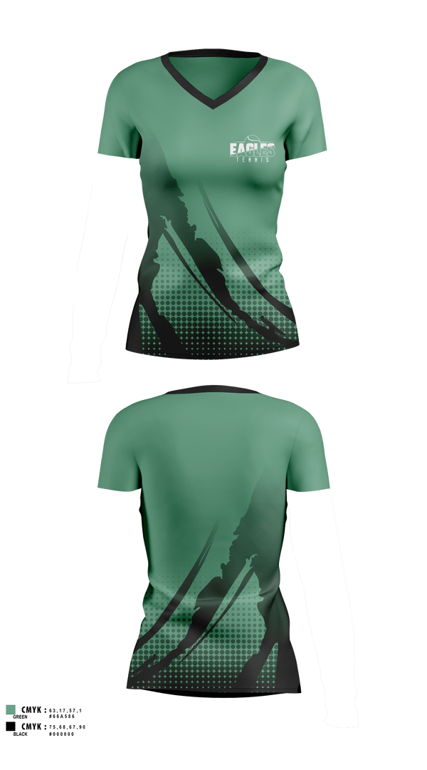 Womens Short Sleeve Vneck Shirt, Covenant Christian High School Tennis, Tennis, Teamtime, Team time, sublimation, custom sports apparel, team uniforms, spirit wear, spiritwear, sports uniforms, custom shirts, team store, custom team store, fundraiser sports, apparel fundraiser