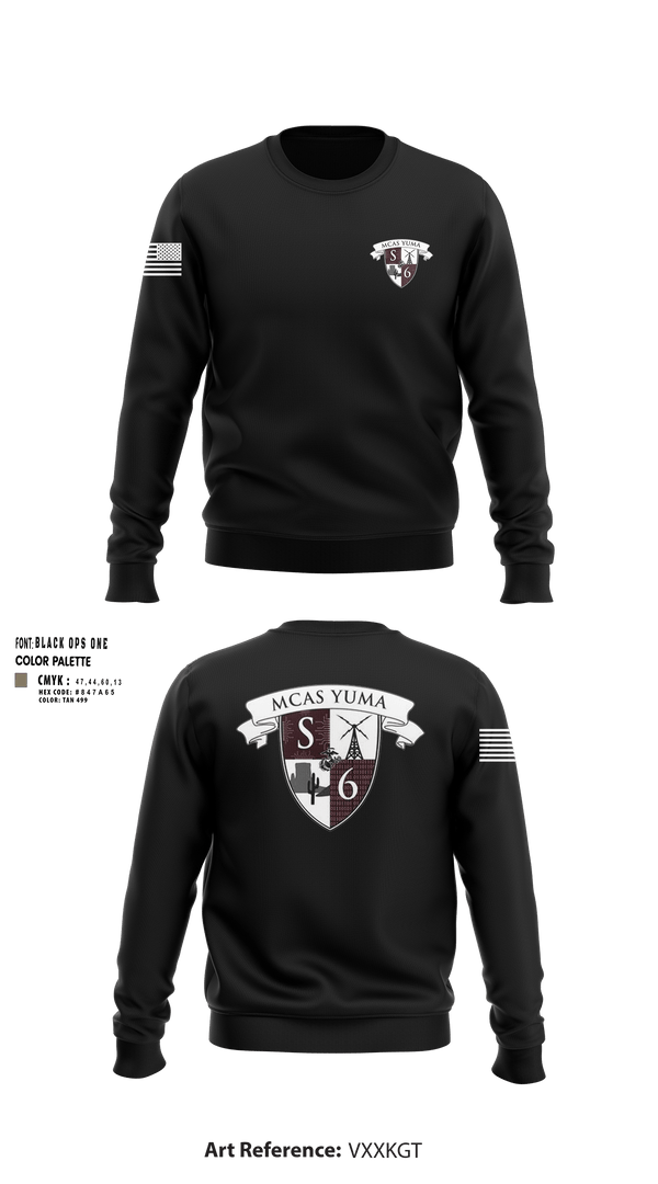 Crew Neck Sweatshirt, MCAS Yuma Station S6, Marines, Teamtime, Team time, sublimation, custom sports apparel, team uniforms, spirit wear, spiritwear, sports uniforms, custom shirts, team store, custom team store, fundraiser sports, apparel fundraiser