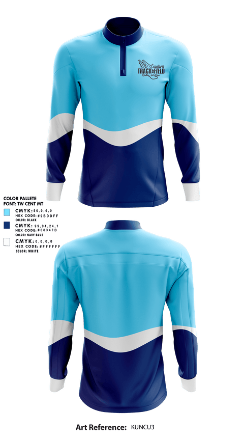 Quarter Zip Jacket, Southwest Edgecombe Cougars, Track & Field, Teamtime, Team time, sublimation, custom sports apparel, team uniforms, spirit wear, spiritwear, sports uniforms, custom shirts, team store, custom team store, fundraiser sports, apparel fundraiser