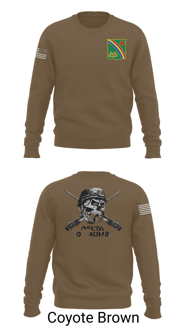 Crew Neck Sweatshirt, 1st Battalion 69th Infantry Regiment, Army, Teamtime, Team time, sublimation, custom sports apparel, team uniforms, spirit wear, spiritwear, sports uniforms, custom shirts, team store, custom team store, fundraiser sports, apparel fundraiser