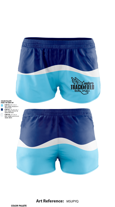 Womens Shorts, Southwest Edgecombe Cougars, Track & Field, Teamtime, Team time, sublimation, custom sports apparel, team uniforms, spirit wear, spiritwear, sports uniforms, custom shirts, team store, custom team store, fundraiser sports, apparel fundraiser