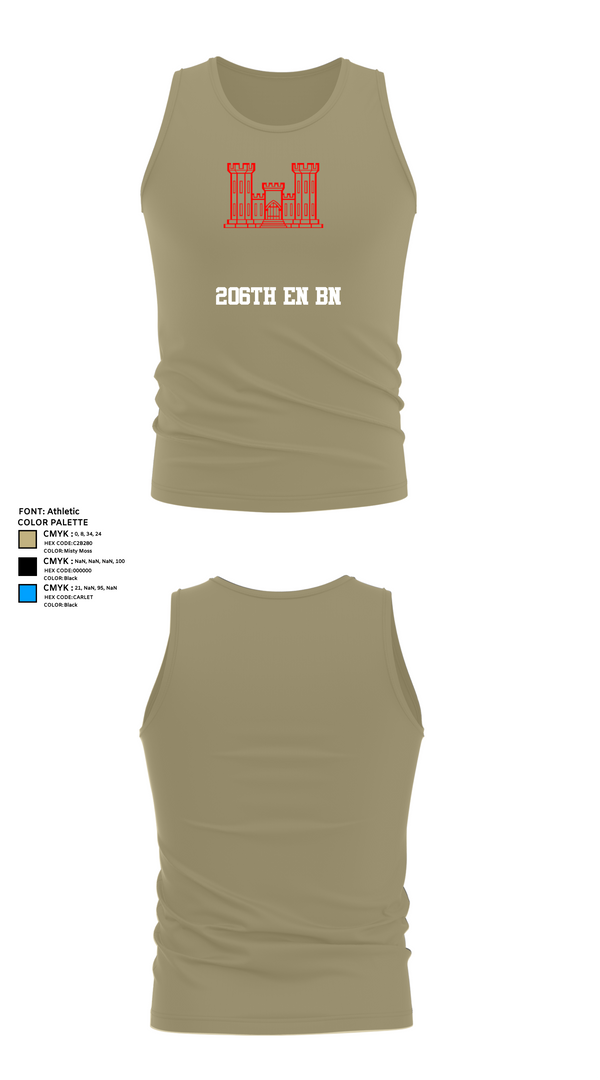 Tank Top, 206th EN BN, , Teamtime, Team time, sublimation, custom sports apparel, team uniforms, spirit wear, spiritwear, sports uniforms, custom shirts, team store, custom team store, fundraiser sports, apparel fundraiser