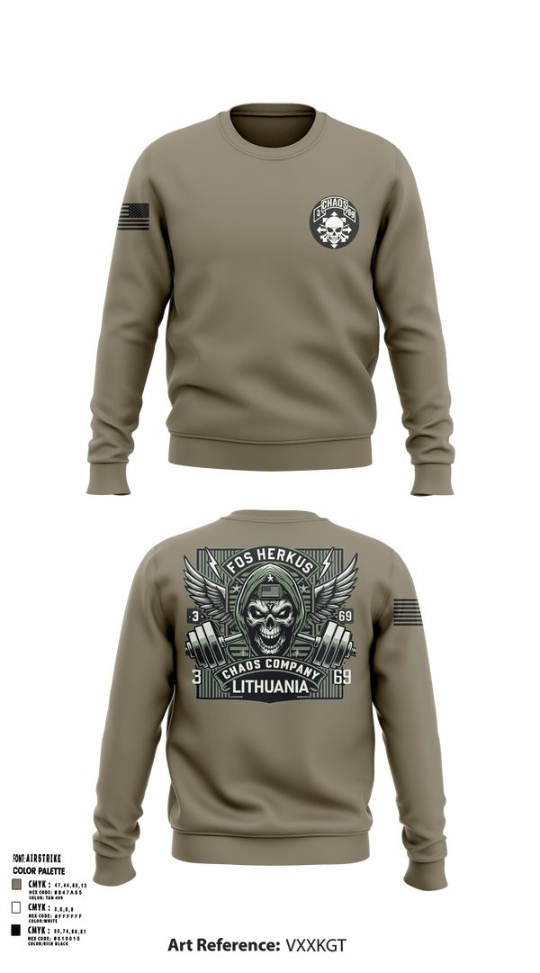 Crew Neck Sweatshirt, Cco/3-69/1ABCT/3ID, Army, Teamtime, Team time, sublimation, custom sports apparel, team uniforms, spirit wear, spiritwear, sports uniforms, custom shirts, team store, custom team store, fundraiser sports, apparel fundraiser