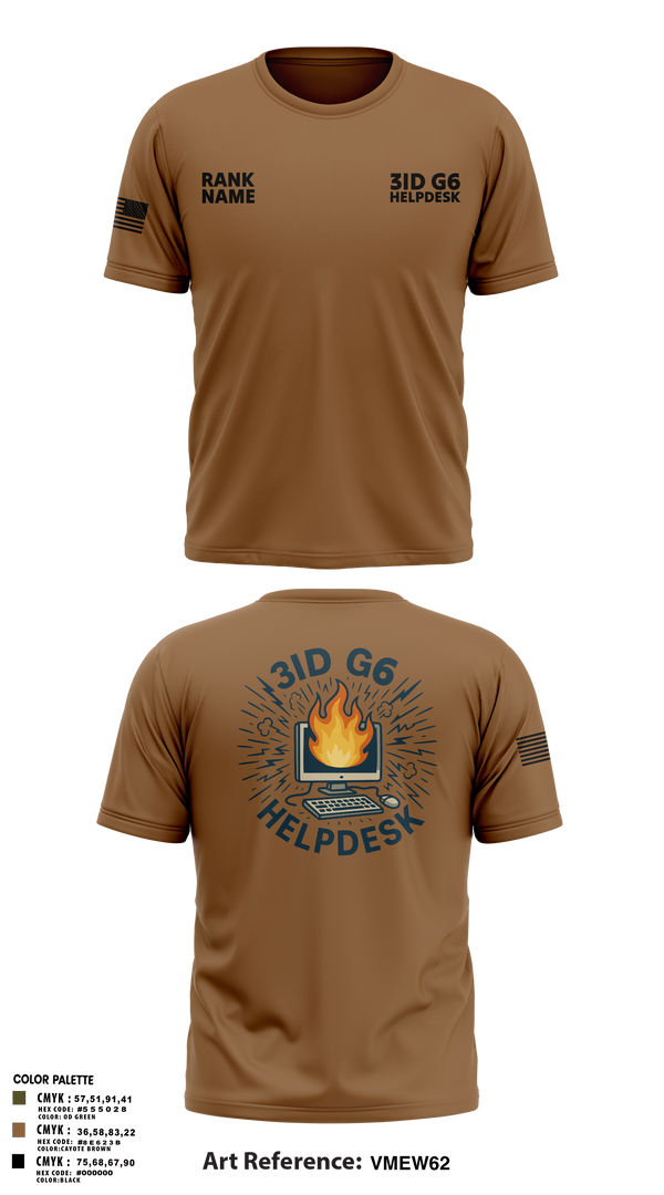 Short Sleeve Performance Shirt, 3ID G6 Helpdesk, , Teamtime, Team time, sublimation, custom sports apparel, team uniforms, spirit wear, spiritwear, sports uniforms, custom shirts, team store, custom team store, fundraiser sports, apparel fundraiser