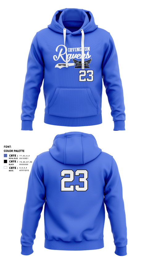 Hoodie, Irvington Preparatory Academy Softball, Softball, Teamtime, Team time, sublimation, custom sports apparel, team uniforms, spirit wear, spiritwear, sports uniforms, custom shirts, team store, custom team store, fundraiser sports, apparel fundraiser