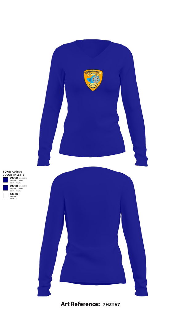 Womens Long Sleeve Vneck Shirt, Orange County REACT, , Teamtime, Team time, sublimation, custom sports apparel, team uniforms, spirit wear, spiritwear, sports uniforms, custom shirts, team store, custom team store, fundraiser sports, apparel fundraiser