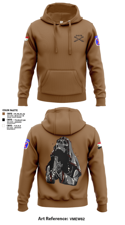 Hoodie, 3-6 FA, Army, Teamtime, Team time, sublimation, custom sports apparel, team uniforms, spirit wear, spiritwear, sports uniforms, custom shirts, team store, custom team store, fundraiser sports, apparel fundraiser