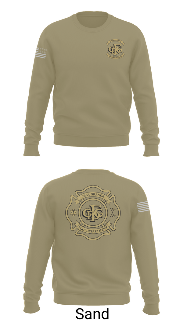 Crew Neck Sweatshirt, Casa Grande Fire Department, , Teamtime, Team time, sublimation, custom sports apparel, team uniforms, spirit wear, spiritwear, sports uniforms, custom shirts, team store, custom team store, fundraiser sports, apparel fundraiser