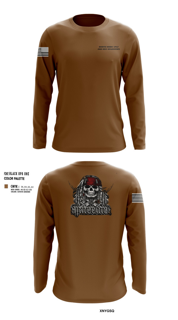 Long Sleeve Performance Shirt, 809tH MRBC 1st PLT 2nd SEC Sparrows, , Teamtime, Team time, sublimation, custom sports apparel, team uniforms, spirit wear, spiritwear, sports uniforms, custom shirts, team store, custom team store, fundraiser sports, apparel fundraiser