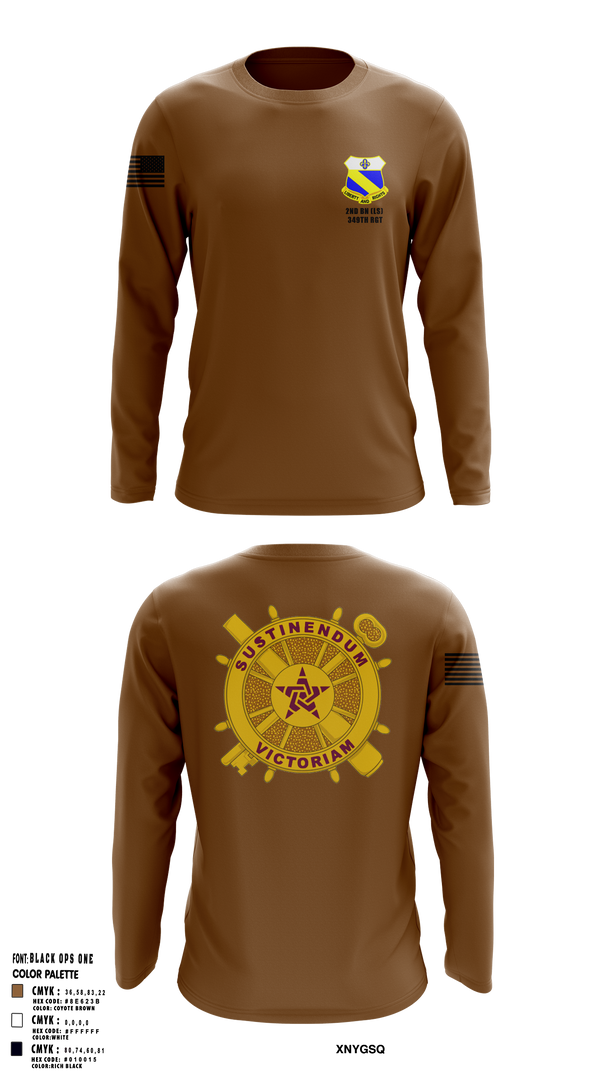 Long Sleeve Performance Shirt, 2nd BN (LS) 349th RGT, , Teamtime, Team time, sublimation, custom sports apparel, team uniforms, spirit wear, spiritwear, sports uniforms, custom shirts, team store, custom team store, fundraiser sports, apparel fundraiser