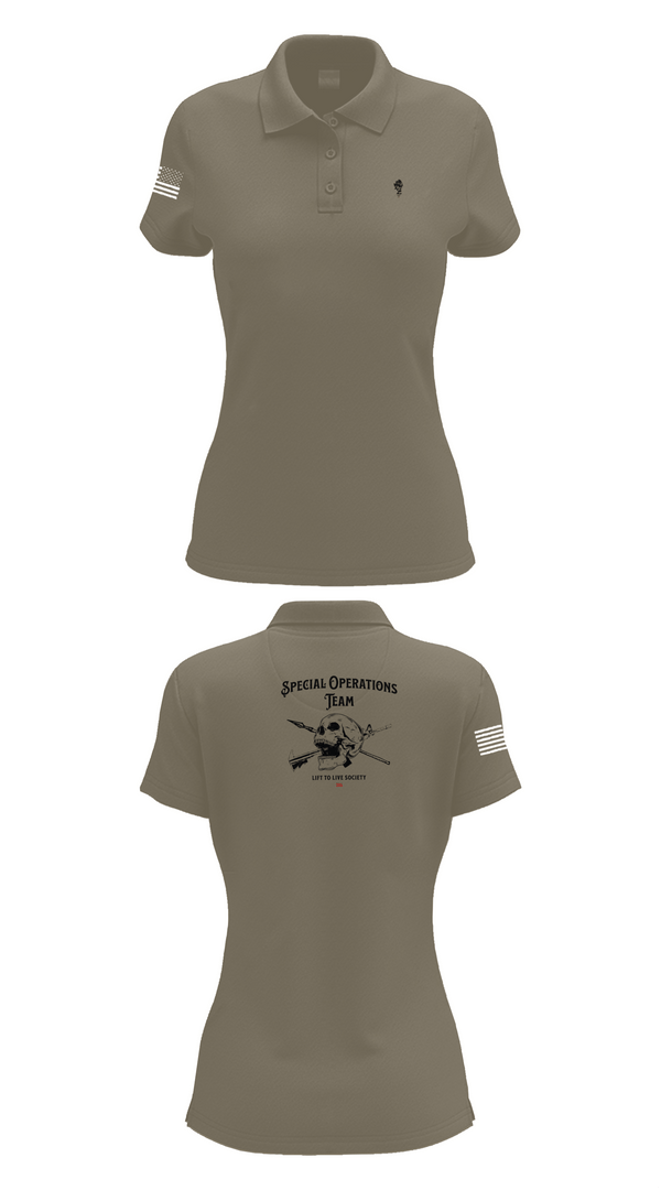 Womens Short Sleeve Performance Polo, Special Operations Team, , Teamtime, Team time, sublimation, custom sports apparel, team uniforms, spirit wear, spiritwear, sports uniforms, custom shirts, team store, custom team store, fundraiser sports, apparel fundraiser