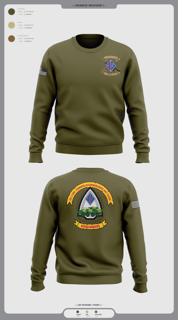 Crew Neck Sweatshirt, 1LAR, Marines, Teamtime, Team time, sublimation, custom sports apparel, team uniforms, spirit wear, spiritwear, sports uniforms, custom shirts, team store, custom team store, fundraiser sports, apparel fundraiser