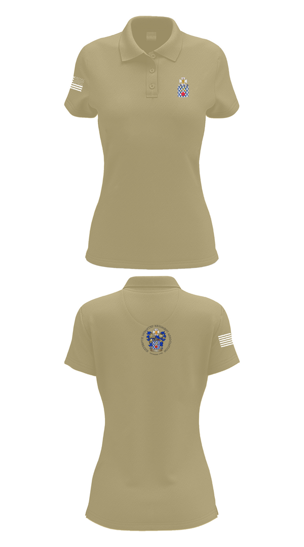 Womens Short Sleeve Performance Polo, 1st Battalion, 16th Infantry Regiment, , Teamtime, Team time, sublimation, custom sports apparel, team uniforms, spirit wear, spiritwear, sports uniforms, custom shirts, team store, custom team store, fundraiser sports, apparel fundraiser