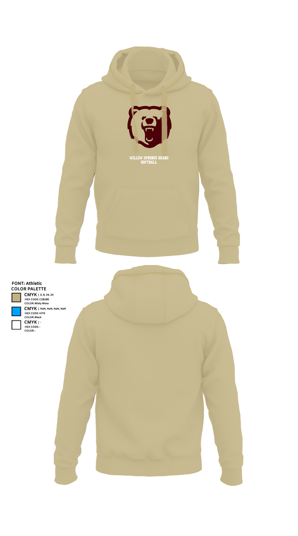 Hoodie, Willow Springs Bears Softball, Softball, Teamtime, Team time, sublimation, custom sports apparel, team uniforms, spirit wear, spiritwear, sports uniforms, custom shirts, team store, custom team store, fundraiser sports, apparel fundraiser