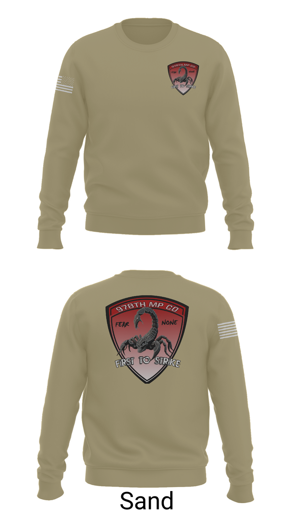 Crew Neck Sweatshirt, 978th Military Police Company, , Teamtime, Team time, sublimation, custom sports apparel, team uniforms, spirit wear, spiritwear, sports uniforms, custom shirts, team store, custom team store, fundraiser sports, apparel fundraiser