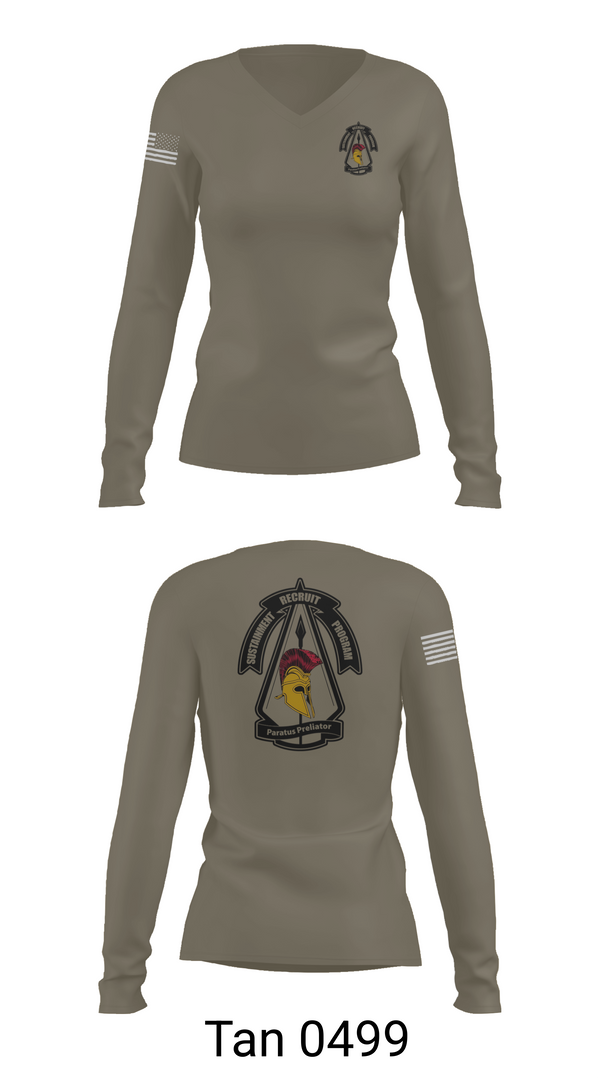 Womens Long Sleeve Vneck Shirt, Detachment 9, , Teamtime, Team time, sublimation, custom sports apparel, team uniforms, spirit wear, spiritwear, sports uniforms, custom shirts, team store, custom team store, fundraiser sports, apparel fundraiser