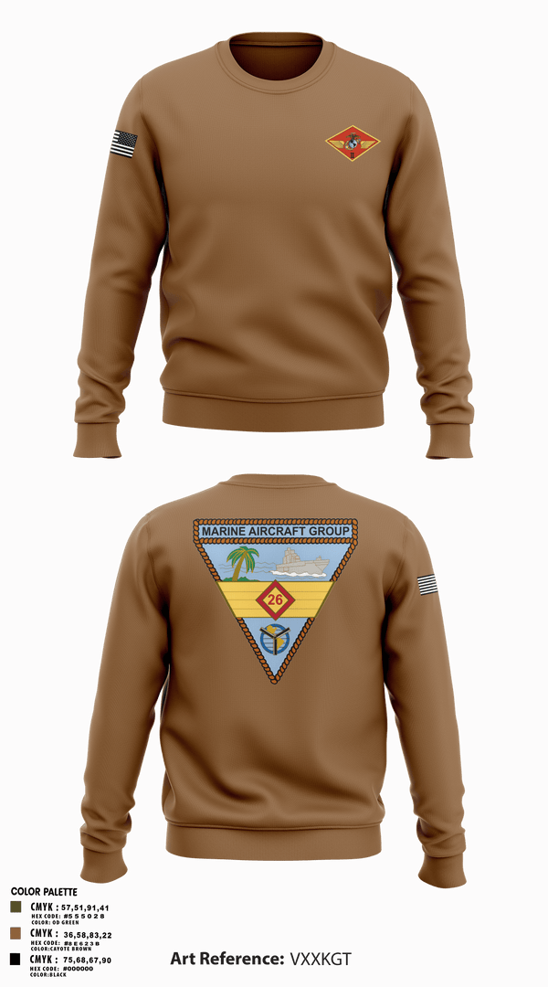 Crew Neck Sweatshirt, 2nd MAW, , Teamtime, Team time, sublimation, custom sports apparel, team uniforms, spirit wear, spiritwear, sports uniforms, custom shirts, team store, custom team store, fundraiser sports, apparel fundraiser