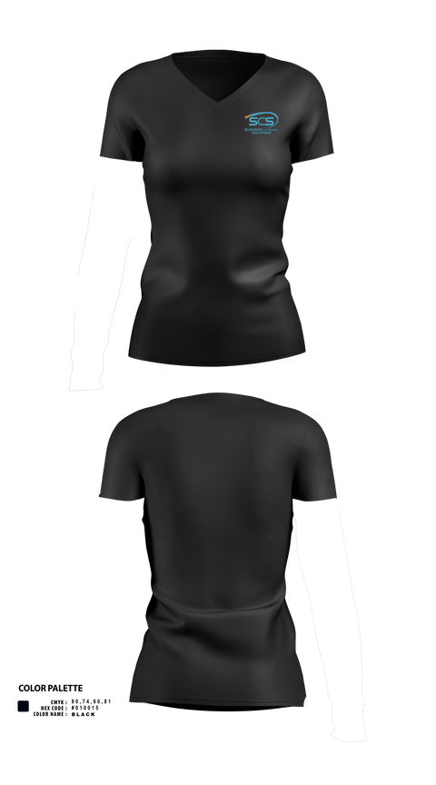 Womens Short Sleeve Vneck Shirt, Superior Cabling Solutions, , Teamtime, Team time, sublimation, custom sports apparel, team uniforms, spirit wear, spiritwear, sports uniforms, custom shirts, team store, custom team store, fundraiser sports, apparel fundraiser