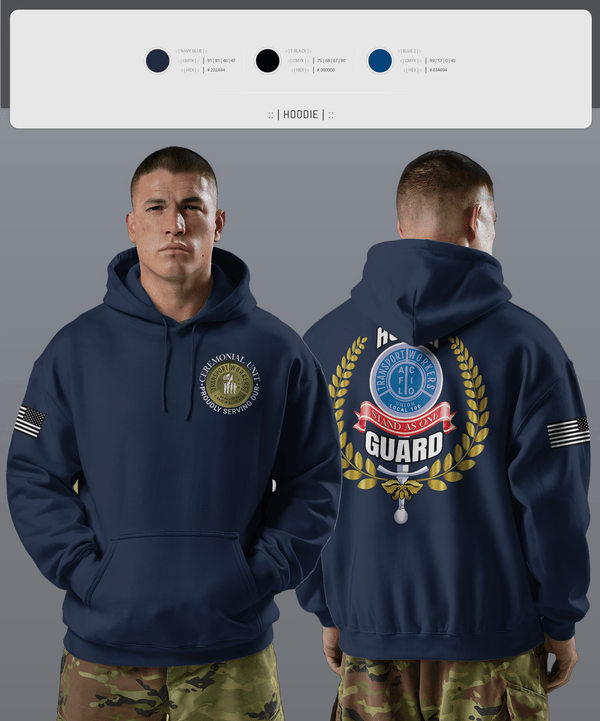 Hoodie, Twu Local 100 Ceremonial Unit & Honor Guard, , Teamtime, Team time, sublimation, custom sports apparel, team uniforms, spirit wear, spiritwear, sports uniforms, custom shirts, team store, custom team store, fundraiser sports, apparel fundraiser