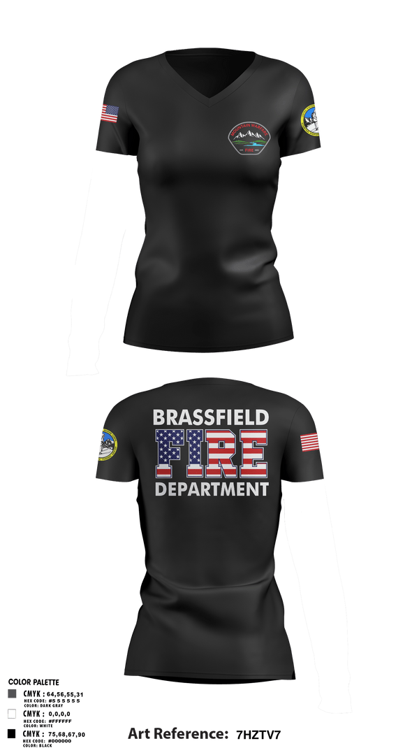 Womens Short Sleeve Vneck Shirt, Marine corps mountain warfare training center fire and emergency services, Fire Department, Teamtime, Team time, sublimation, custom sports apparel, team uniforms, spirit wear, spiritwear, sports uniforms, custom shirts, team store, custom team store, fundraiser sports, apparel fundraiser