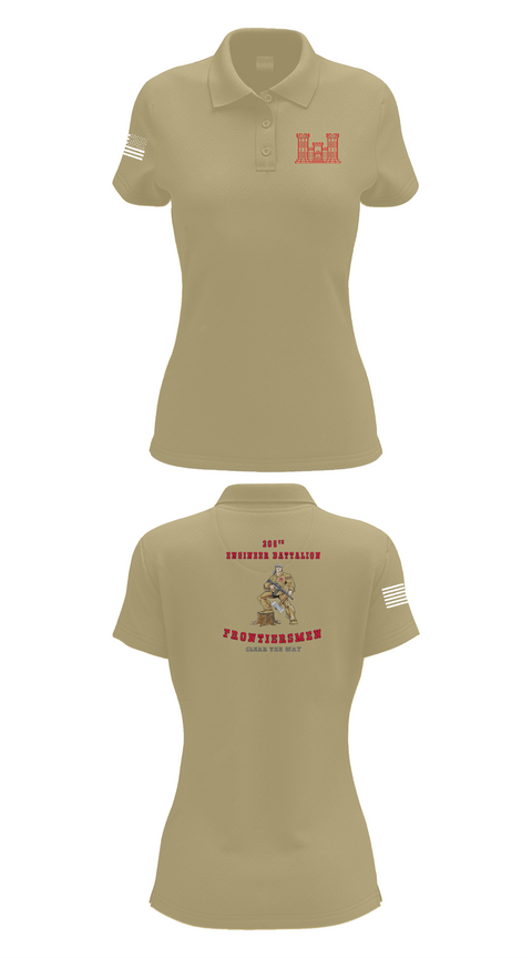 Womens Short Sleeve Performance Polo, 206th EN BN, , Teamtime, Team time, sublimation, custom sports apparel, team uniforms, spirit wear, spiritwear, sports uniforms, custom shirts, team store, custom team store, fundraiser sports, apparel fundraiser