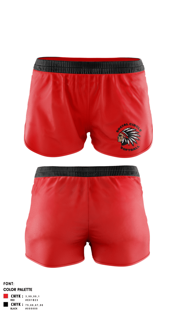 Womens Shorts, Social Circle Middle School Softball, Softball, Teamtime, Team time, sublimation, custom sports apparel, team uniforms, spirit wear, spiritwear, sports uniforms, custom shirts, team store, custom team store, fundraiser sports, apparel fundraiser
