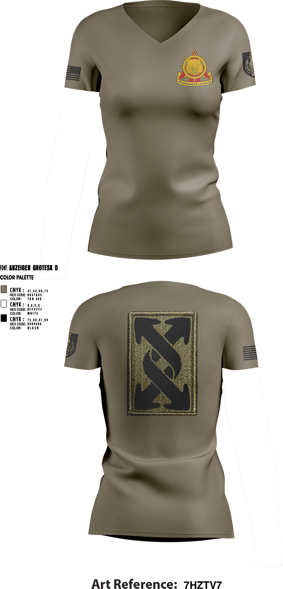 Womens Short Sleeve Vneck Shirt, 441st transportation company, Army, Teamtime, Team time, sublimation, custom sports apparel, team uniforms, spirit wear, spiritwear, sports uniforms, custom shirts, team store, custom team store, fundraiser sports, apparel fundraiser