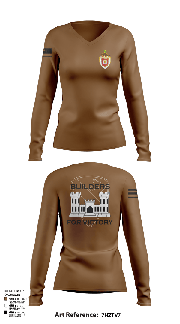 Womens Long Sleeve Vneck Shirt, 3 EN BN, , Teamtime, Team time, sublimation, custom sports apparel, team uniforms, spirit wear, spiritwear, sports uniforms, custom shirts, team store, custom team store, fundraiser sports, apparel fundraiser