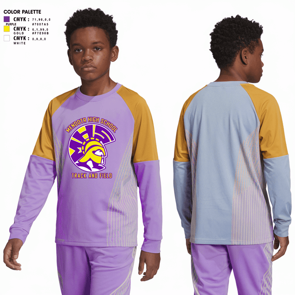 Long Sleeve Performance Shirt, Mendota High School Track and Field, Track & Field, Teamtime, Team time, sublimation, custom sports apparel, team uniforms, spirit wear, spiritwear, sports uniforms, custom shirts, team store, custom team store, fundraiser sports, apparel fundraiser