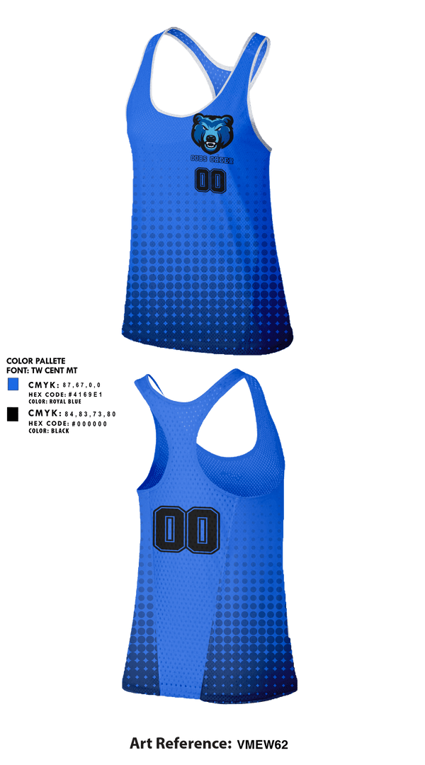 Tank Top, Cubs Cheer, Cheer, Teamtime, Team time, sublimation, custom sports apparel, team uniforms, spirit wear, spiritwear, sports uniforms, custom shirts, team store, custom team store, fundraiser sports, apparel fundraiser