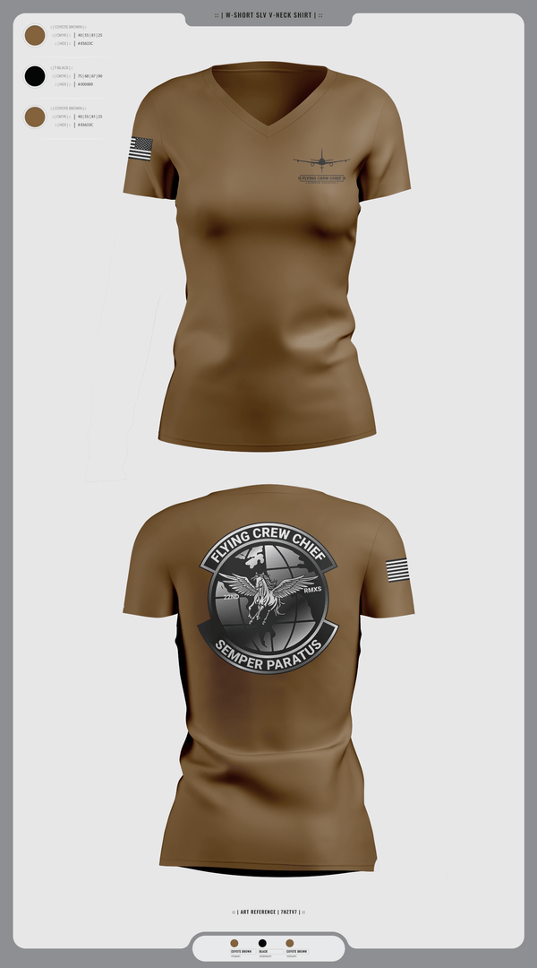 Womens Short Sleeve Vneck Shirt, FLYING CREW CHIEFS, , Teamtime, Team time, sublimation, custom sports apparel, team uniforms, spirit wear, spiritwear, sports uniforms, custom shirts, team store, custom team store, fundraiser sports, apparel fundraiser